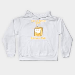 Life is Better With Banana Milk Kids Hoodie